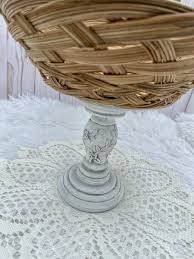 Handmade Vintage Wicker/Rattan Woven Pedestal Bowl/Riser ...