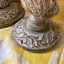 Wood Distressed Tapered Candle Holders Set Of 3 Size 14”,11 ...