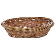 Oval Natural Wicker Basket - 23"L x 18"D x 5"H