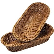 Kovot Set of 2 Wicker Bread Baskets - 14.5" Woven ...