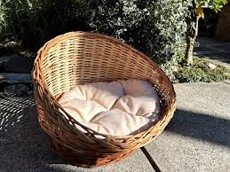 natural wicker pet carrier handmade outdoor cat house ...