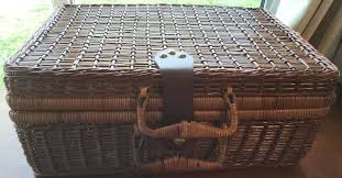 Vintage 1970s picnic basket/split Reed travel case | eBay