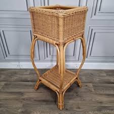 Vintage Wicker Plant Stand | eBay