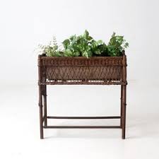RESERVE // ON HOLD. Antique Wicker Planter, Woven Plant ...