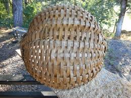 Antique Victorian Wicker Melon Buttocks Basket Rustic ...