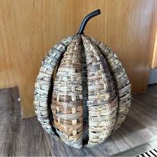 Accents | Large Metal Wicker Pumpkin Gourd Decor Sturdy ...