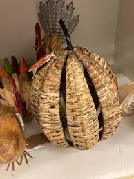Martha Stewart woven wicker pumpkin !