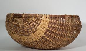 Large Split Oak American Spale Gathering Basket For Sale at 1stDibs