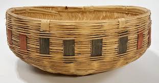 Jumbo Vintage Handmade Woven Grain Basket | Chairish
