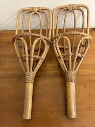 Set Of 2 Vintage Bamboo Wicker Rattan Woven Takraw Ball ...