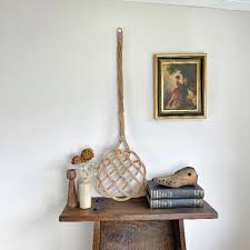 Wall Hung Vintage Wicker Carpet Rug Beater | Mysite