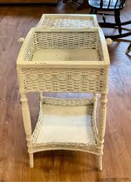 Vintage Wicker Lift-Top Sewing Storage Table - Renew Home & Decor