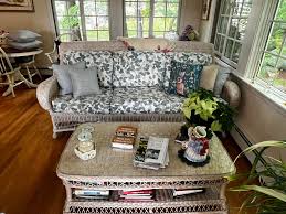 Ahhhh talk about a cozy room! We just reupholstered this Sofa, loveseat, chair & ottoman and made new pillows which coordinated beautifully with the primary fabric!