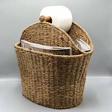 Hand Woven Bankuan Toilet Paper/Magazine Basket - Ocean Springs Mercantile