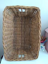Old Rattan Basket, Handwoven Rattan Storage, Food Plate ...