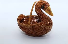Vintage AVON Gift Collection Display Miniature Wicker Basket Partridge Swan Bird | eBay Australia