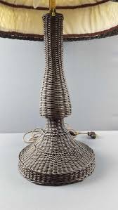 Sold at Auction: Vintage Wicker Lamp and Shade