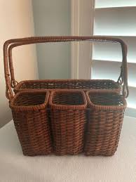 Woven Wicker Cutlery Napkins Utensil Condiment Holder ...