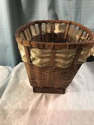 Antique Splint Wood Gathering Basket Country Farmhouse Primative 14” Wide | eBay