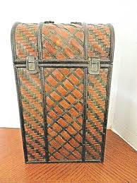 2 Bottle Rattan Wine Carrier Picnic Ready 14"Tall x 8.5"Wide ...