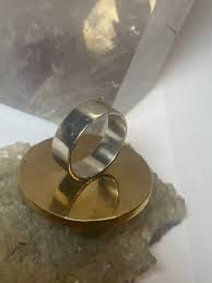 Yes No ring size 7.75 spinner band sterling silver band women – SpiritbeadNW