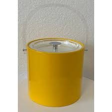 Bright Yellow Vinyl & Chrome Mid-Century Georges Briard Ice ...