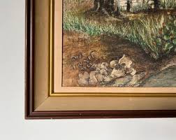 1960's Vintage Adobe House - Countryside Oil Landscape ...