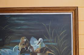 Listed Artist Yra Monte (1918-) Original Oil Painting Gathering of Ducks | eBay