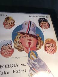 Football Program Cover Framed Vintage Georgia vs Wake Forest | eBay