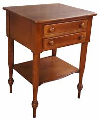 Vintage Willett Maple Nightstand 2 Drawer Early American Country Side Table 28"