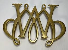 Historic WILLIAMSBURG Heavy Solid Brass Trivet ~ William and Mary ~ Circa 1950 | eBay