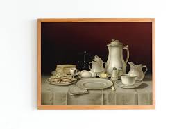 Vintage Breakfast Still Life Art Print | Kitchen Dining ...