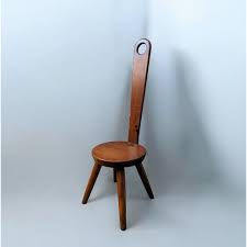 Mid Century Brutalist Wooden "Keyhole" Chair by William ...