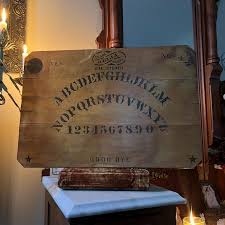 ANTIQUE Wooden William Fuld OUIJA Stenciled Ouija Board ...