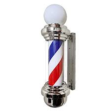 Waterproof Barber Pole LED Light, 34.2 "Barbershop Outside The Traditional Barbershop Rotary Lamp, for Outdoor Wall Mount Decoration,Silver : Amazon.ca: Tools & Home Improvement