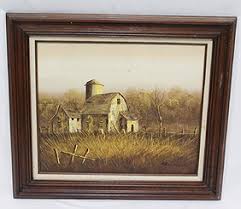 William Newport Oil On Canvas Country Barn