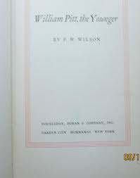 William Pitt the Younger by P.W Wilson 1933 | eBay