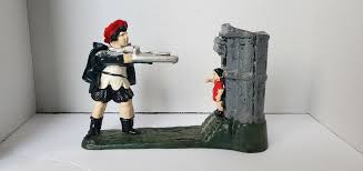 CAST IRON WILLIAM TELL COIN BANK WITH FIRING MECHANISM. LARGE HEAVY | eBay