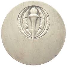 Dog award alsatian GERMAN SHEPHERD silvered-bronze 41mm signed AS | eBay