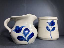 Williamsburg Pottery Creamer and Sugar - Etsy
