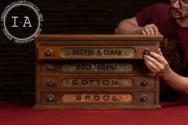 Late 19th Century Mercantile Countertop Wooden Spool Cabinet | eBay