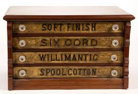 Sold at Auction: WILLIMANTIC GENERAL STORE COUNTER-TOP SPOOL CABINET