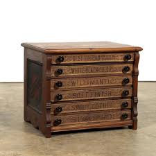 Sold at Auction: ANTIQUE CONNECTICUT SIX-DRAWER SPOOL CABINET