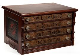 Sold at Auction: WILLIMANTIC ADVERTISING GENERAL STORE COUNTER-TOP SPOOL CABINET