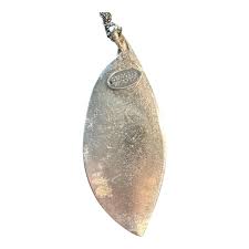 SEASONAL WHISPERS Silver Tone Blue Swarovski Crystal Leaf Pendant Necklace 28" | eBay