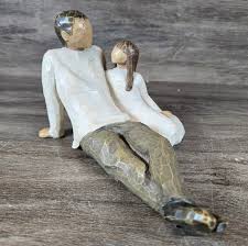 Demdaco | Art | Willow Tree Father And Daughter Figurine Susan Lordi Demdaco Vintage Wooden | Poshmark