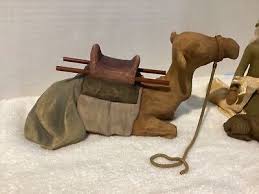 4-Pieces Sculpted Hand-Painted Nativity Figures Shepherd and ...