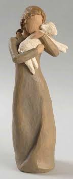 Demdaco Willow Tree Nativity Peace On Earth - Girl With Lamb ...