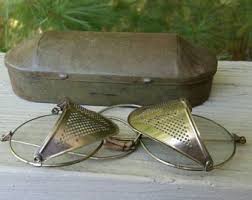 Antique Round Glasses Driving Glasses With Coil Wire Arms ...