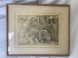 Vintage Willy Seiler Signed Etching Print Chatterboxes / The ...